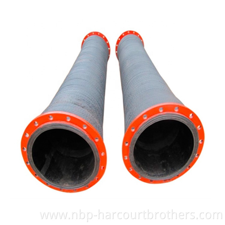 Flange type Drainage mud sand delivery project dredging rubber water suction discharge hose